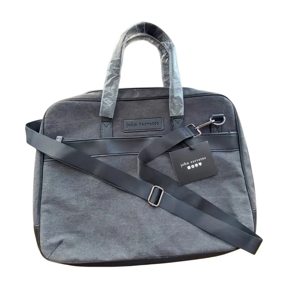 NWT John Varvatos Canvas Laptop Bag